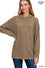Hooded Brushed Melange Hacci Sweater - 5 Colors