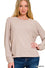 Soft Melange Hacci Round Neck Long Slv Tee