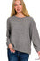 Soft Melange Hacci Round Neck Long Slv Tee