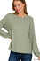 Soft Melange Hacci Round Neck Long Slv Tee