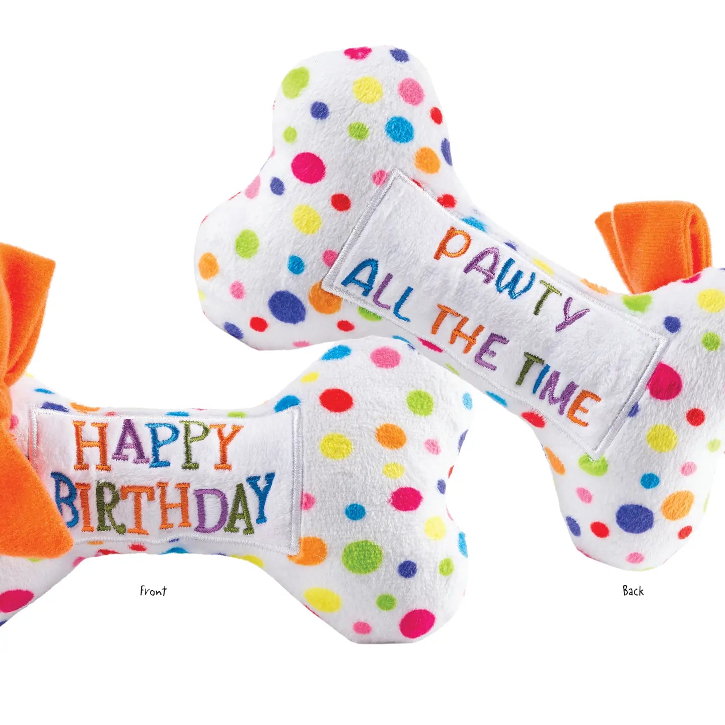 Happy Birthday Bones Squeaker Dog Toy - XL