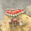 Hats Off/Boots On Red Stretch Bracelet Set