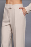High Waist Long Pants - Sand Taupe