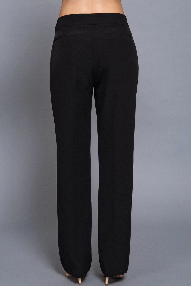 High Waist Long Pants - Black