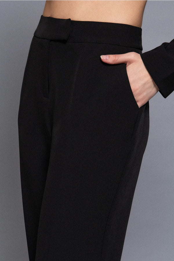 High Waist Long Pants - Black