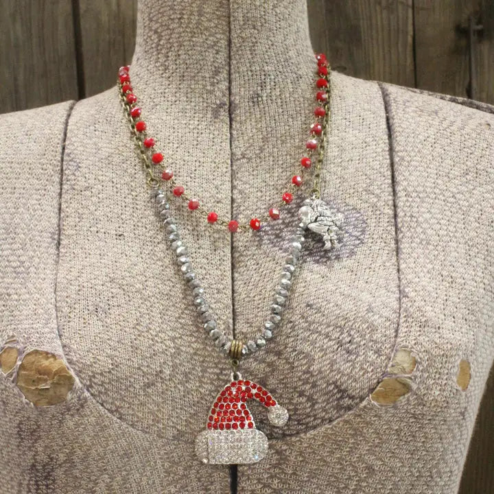 Ho Ho Ho, Here We Go Santa Layered Necklace