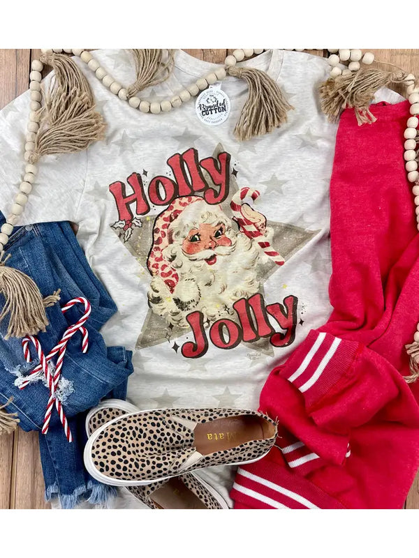 Holly Jolly Star Santa Tee