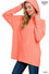 Hooded Brushed Melange Hacci Sweater - 5 Colors