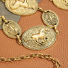 Horse Oval Medallion Chain Belt