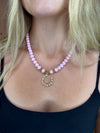 State South Horseshoe Beaded Necklace - Light Pink