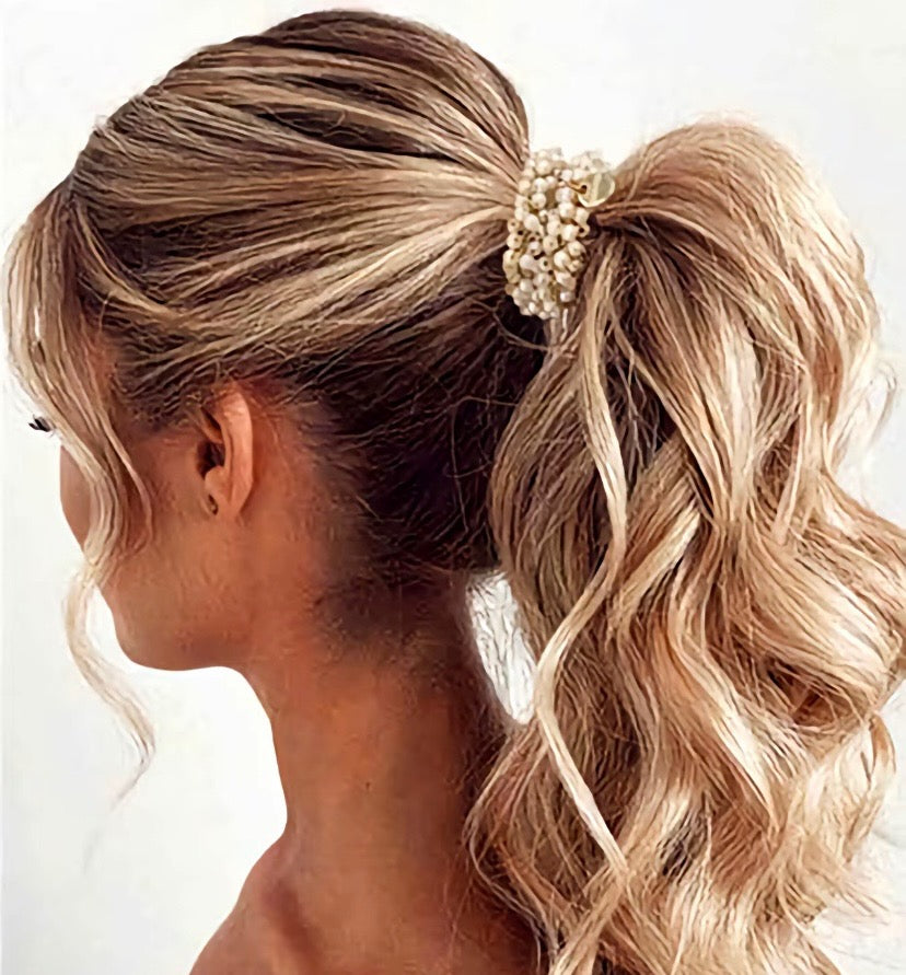 Beaded Hair Scrunchie