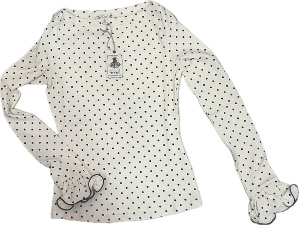 Ruffles & Dots Top, White