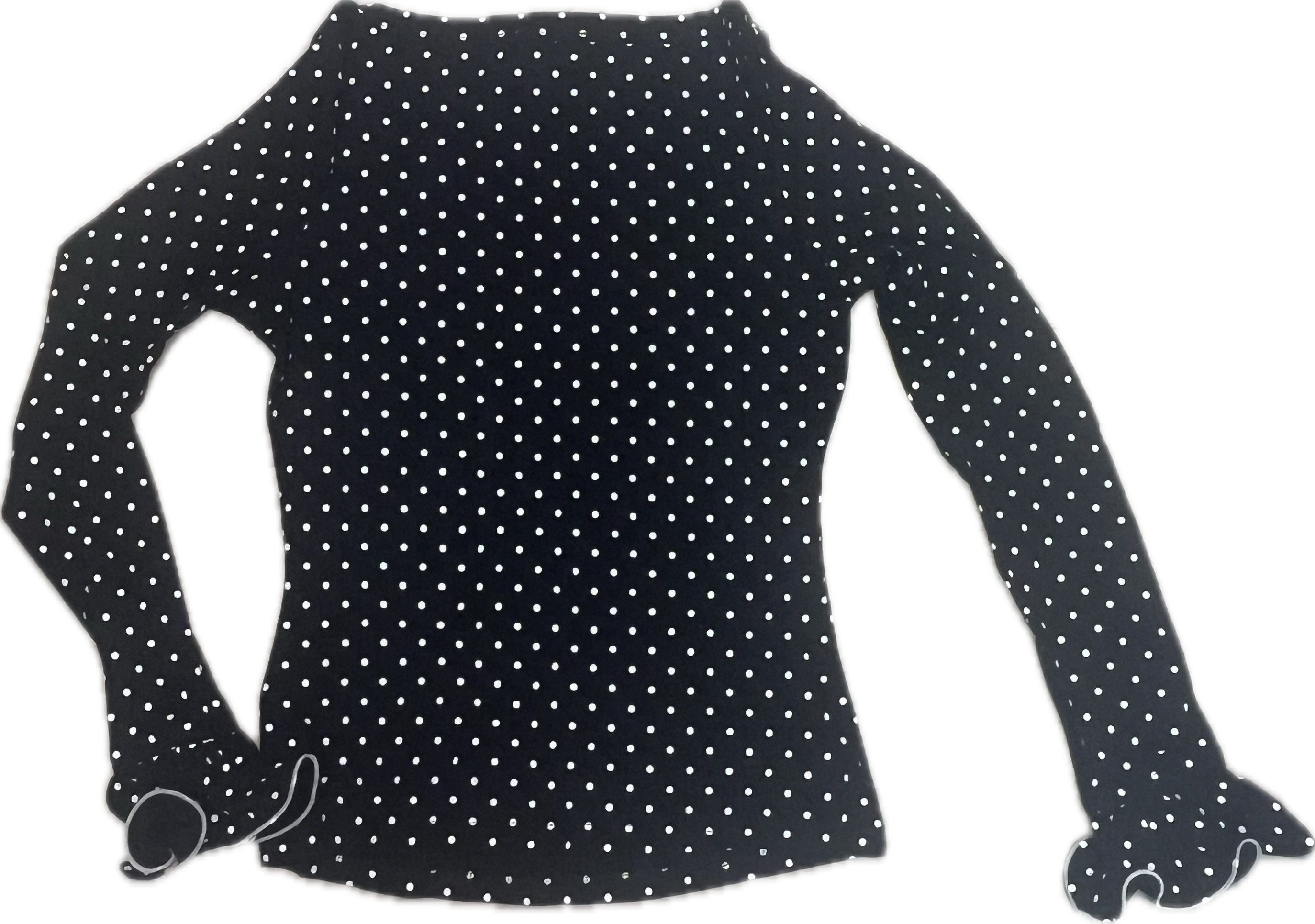 Ruffles & Dots Top, Black