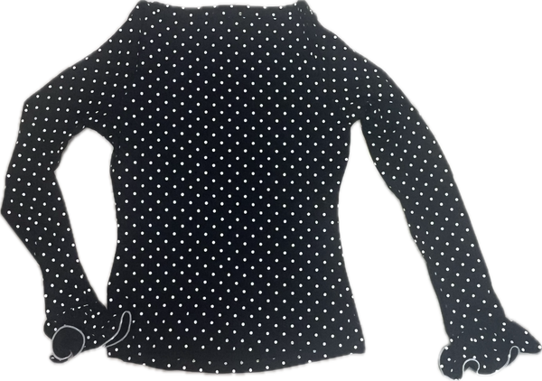 Ruffles & Dots Top, Black