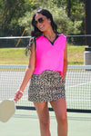 Everyday Polo Tank- Hot Pink Safari
