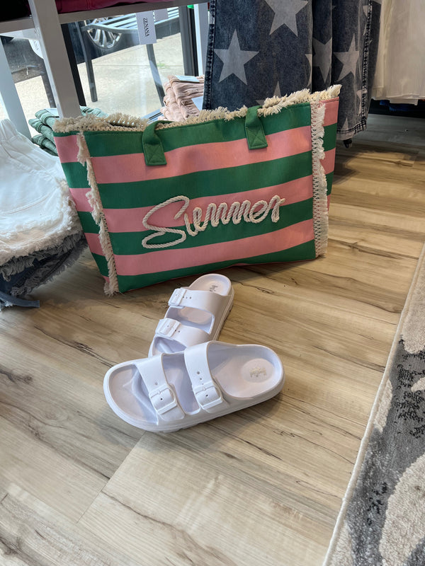 Corky's Cabana Slides - White