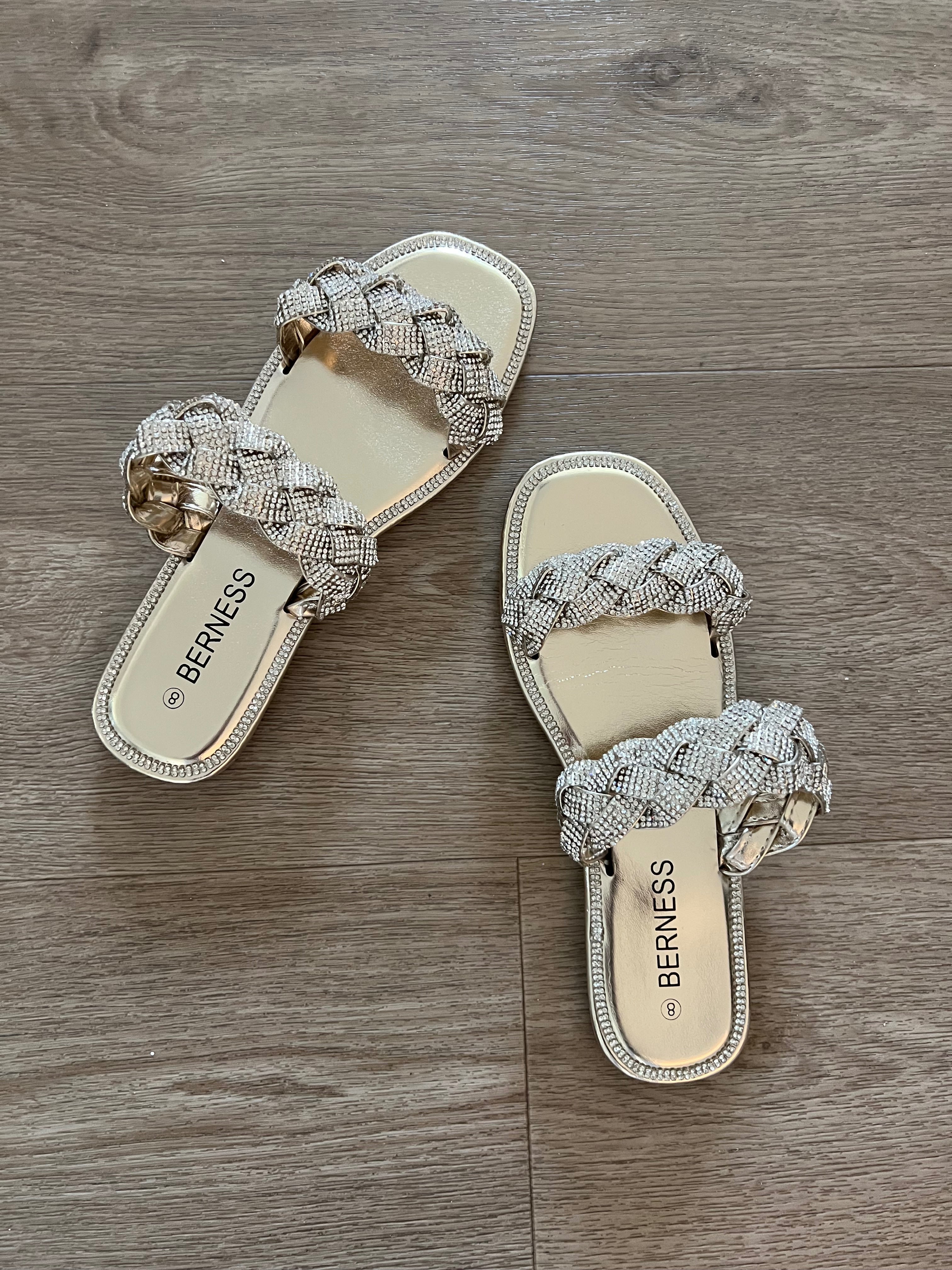 2 Band Rhinestone Sandal / Summer Cocktails