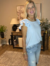 High-Rise Distressed Straight Leg Denim Jeans