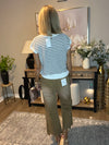 Washed Distressed Knee and Hem Cropped Pants Zenana Deep Camel