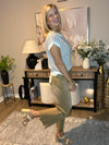 Washed Distressed Knee and Hem Cropped Pants Zenana Deep Camel