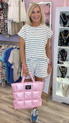 Easygoing Striped Relaxed Tee & Shorts Set