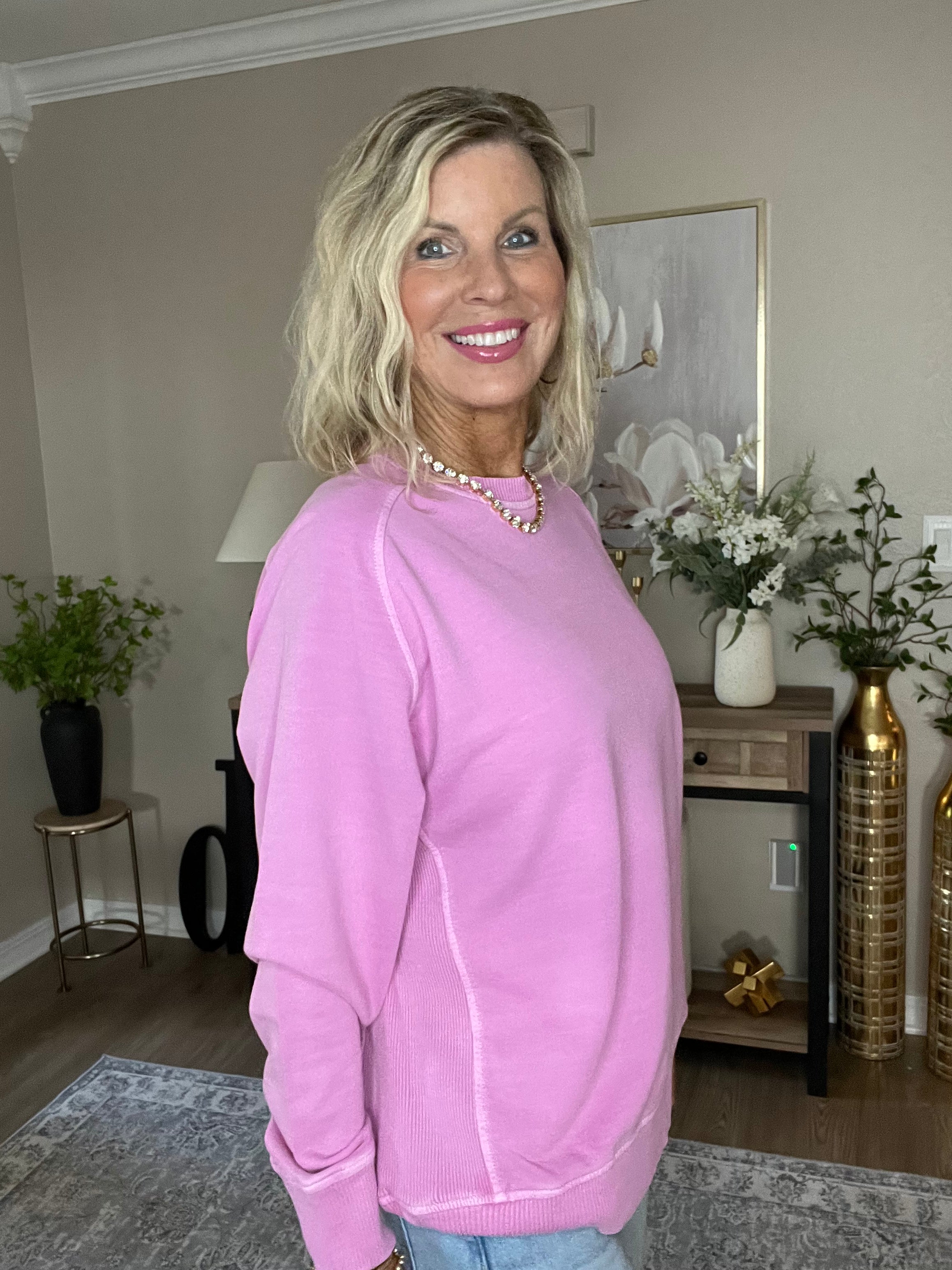 French Terry Pigment Dye & Enzyme Washing Pullover