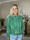 Acid Wash Fleece Cropped Hoodie - 2 Colors