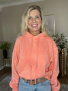 Acid Wash Fleece Cropped Hoodie - 2 Colors
