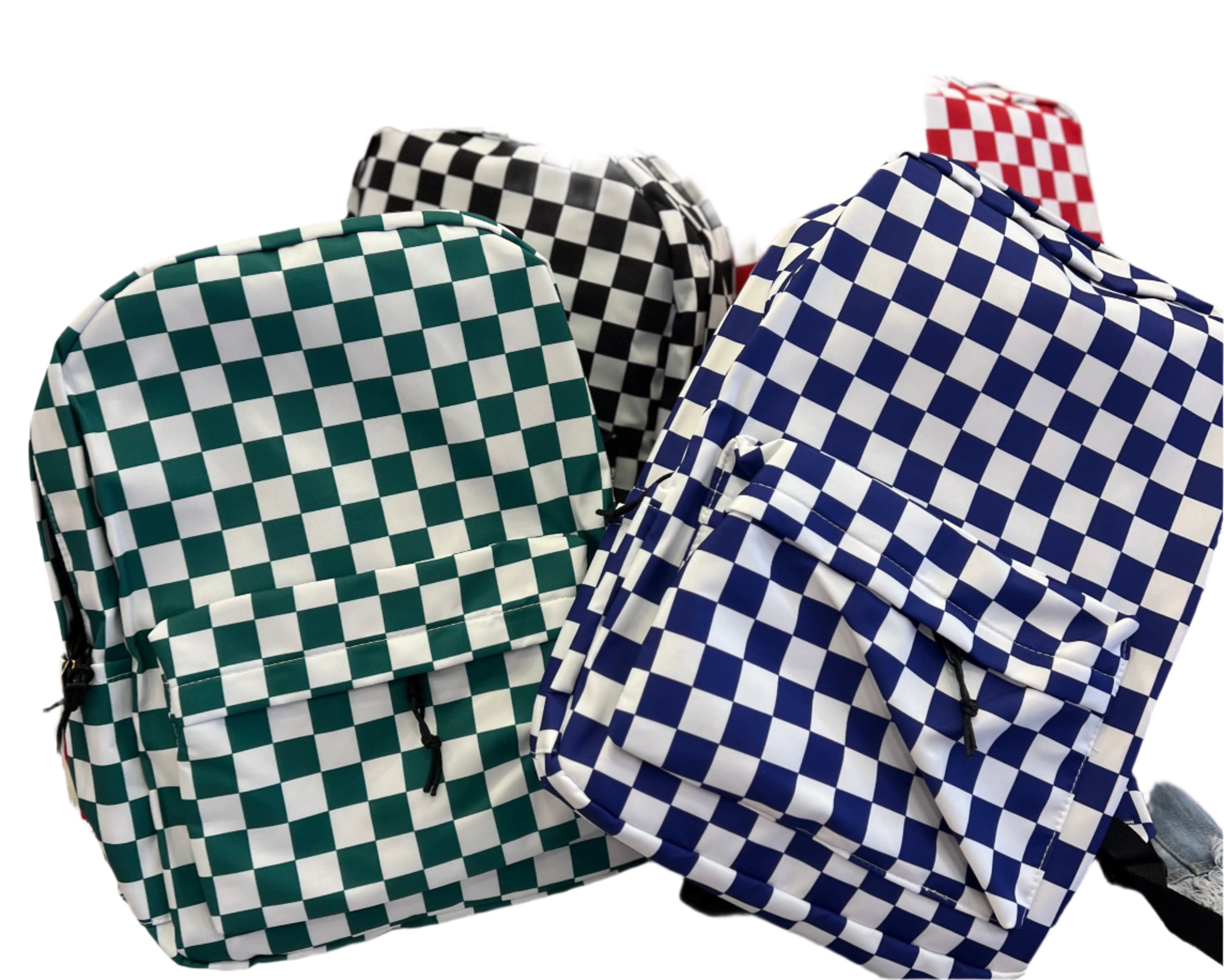 Trendy Checkered Backpack