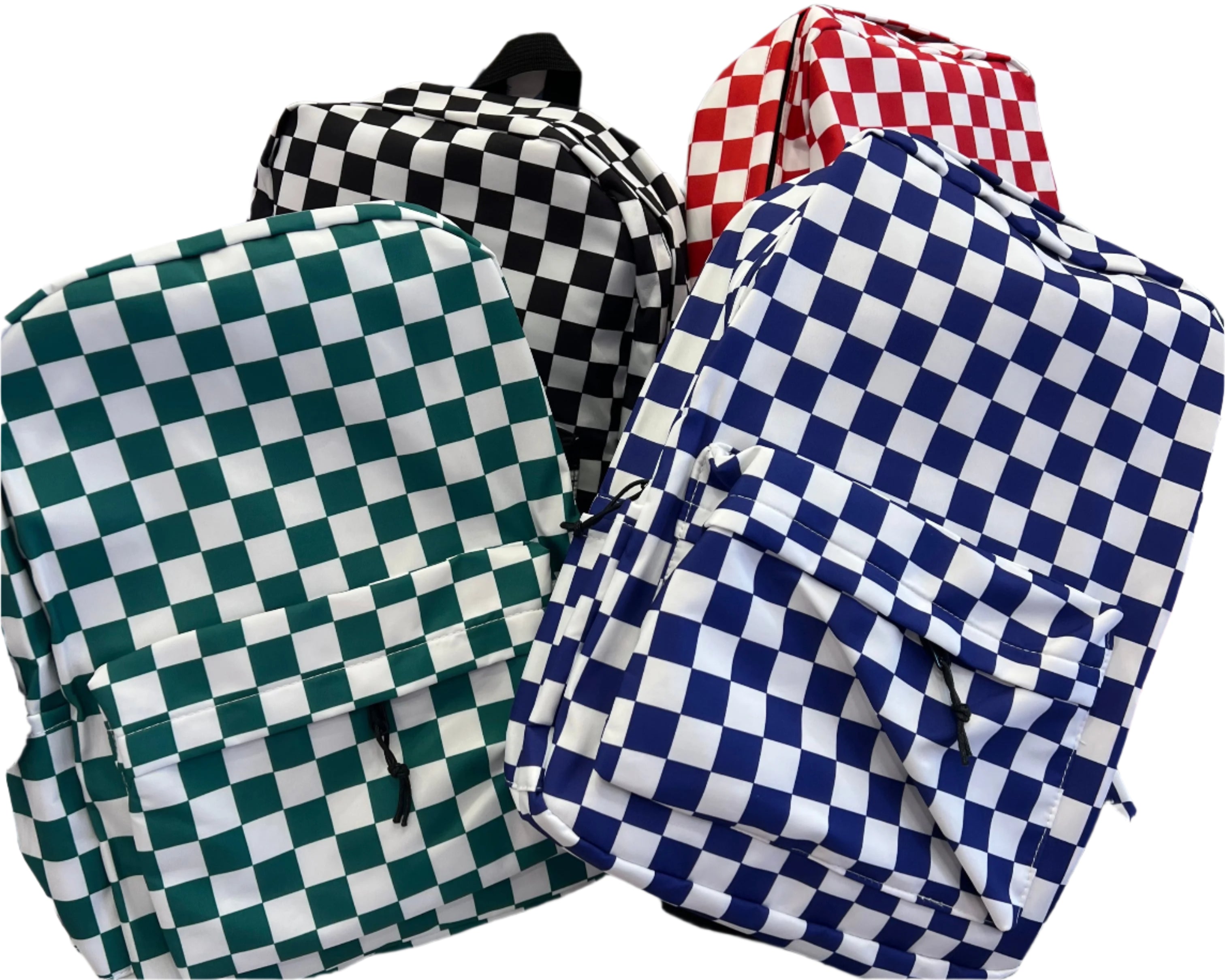 Trendy Checkered Backpack