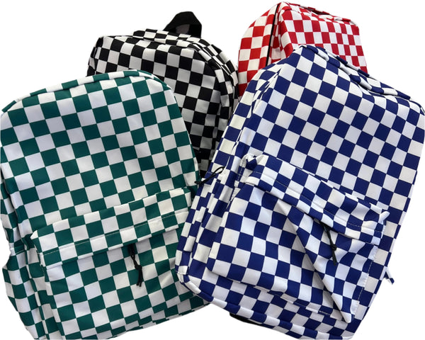 Trendy Checkered Backpack