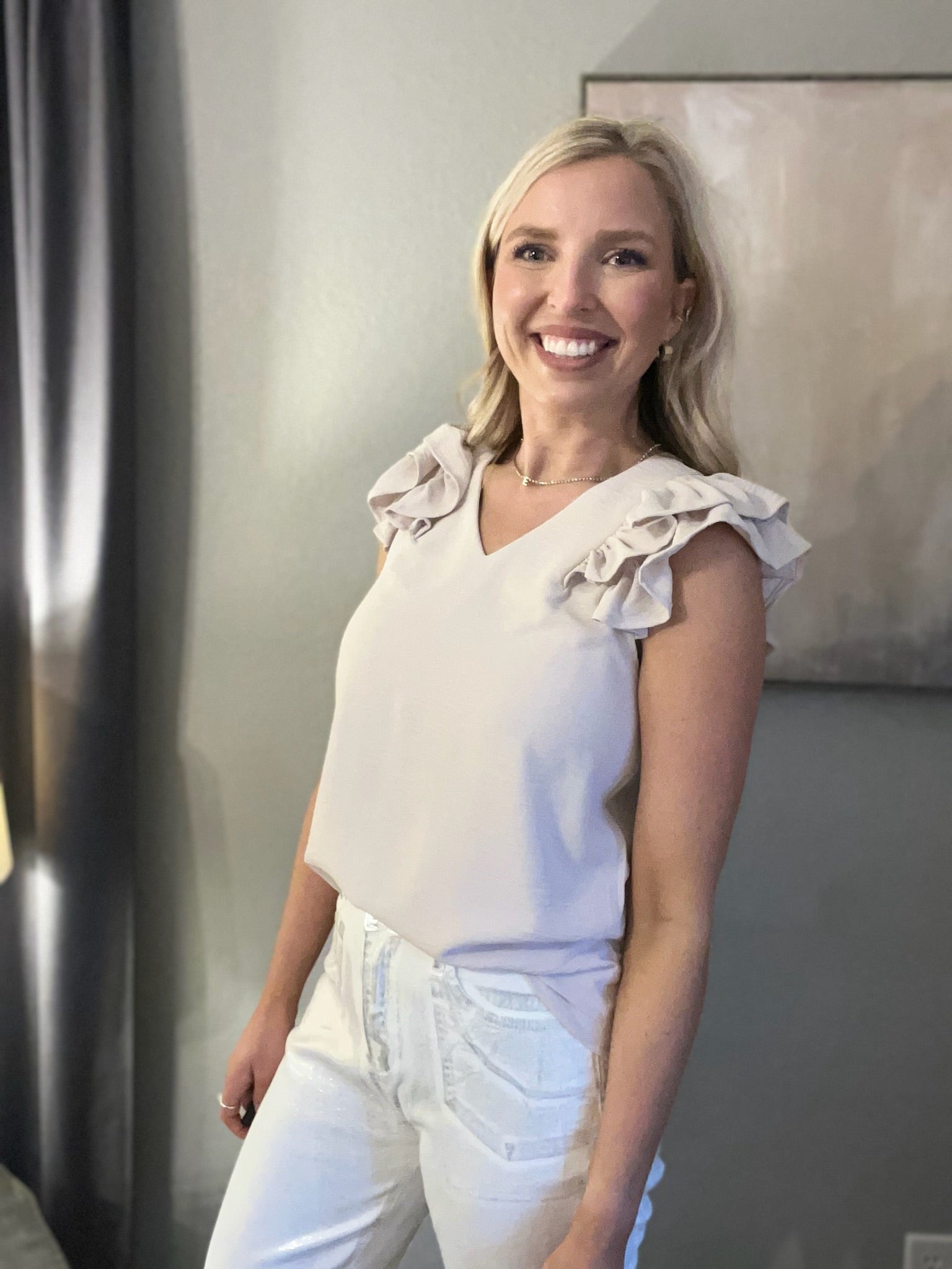 Zenana Woven Airflow Tiered Ruffle Sleeve Top - 2 Colors