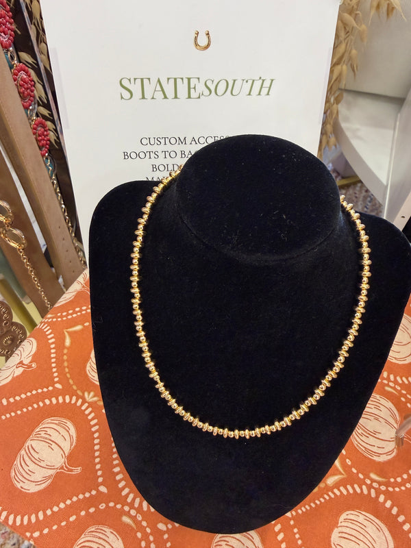 State South Gold Layering Beaded Necklace