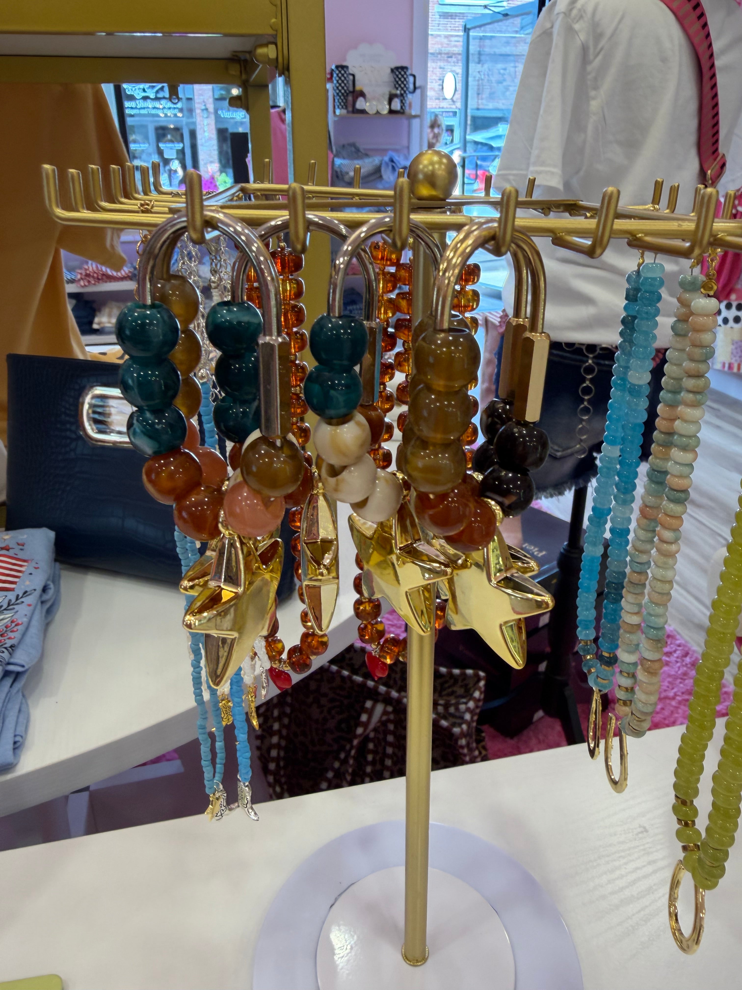 State South Beaded Bag Charm or Key Chain