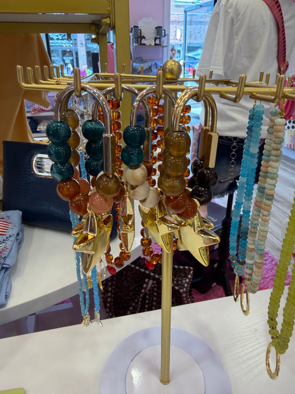 State South Beaded Bag Charm or Key Chain