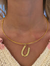 State South Choker Horseshoe Necklace, Gold