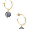 Iridescent Bead Hoop Earring