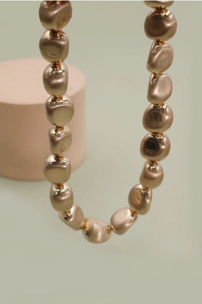 Irregular Shape Chuncky Beaded Necklace