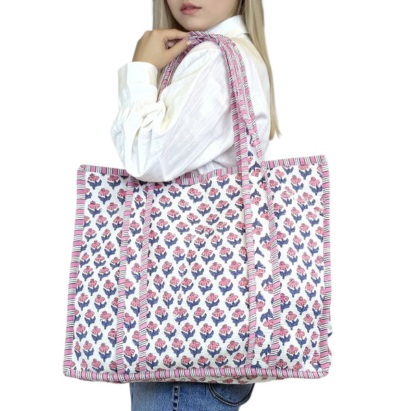 Jane Tote Blue/Pink by Farylina