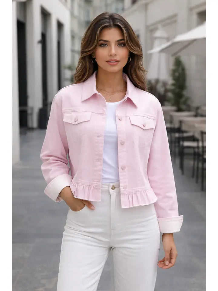 Downtown Darling Jacket, Pink