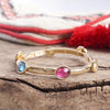 Boho Beaded Bracelet Semi Precious Glass Beads - Multiple Colors