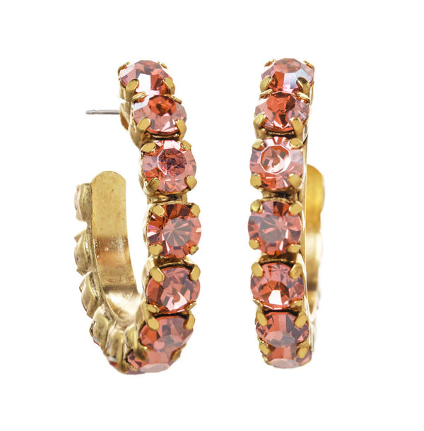 TOVA - Jubilee Hoop Earrings in Rose Champagne