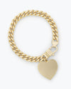 Melinda Maria - Julian Xl Heart Cuban Chain Bracelet