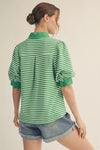 Green Breeze Contrast Top