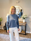 Brushed Melange Drop Shoulder Oversized Sweater