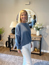 Brushed Melange Drop Shoulder Oversized Sweater