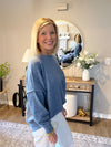 Brushed Melange Drop Shoulder Oversized Sweater
