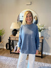 Brushed Melange Drop Shoulder Oversized Sweater