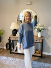 Brushed Melange Drop Shoulder Oversized Sweater