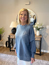 Brushed Melange Drop Shoulder Oversized Sweater